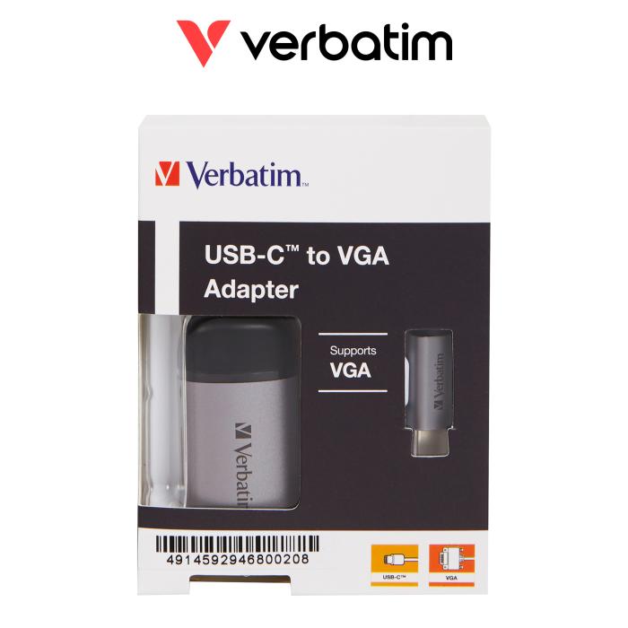 Verbatim USB-C to VGA Adapter